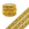Wrapables 3 Yards Self Adhesive Resin Rhinestone Ribbons, Glittery Bling Tape Strips for DIY Crafts Wedding Party Decoration (3 Rolls), Gold